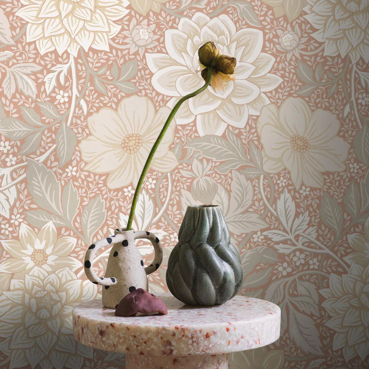 Dahlia Garden Grand Mural Wallpaper - Borastapeter