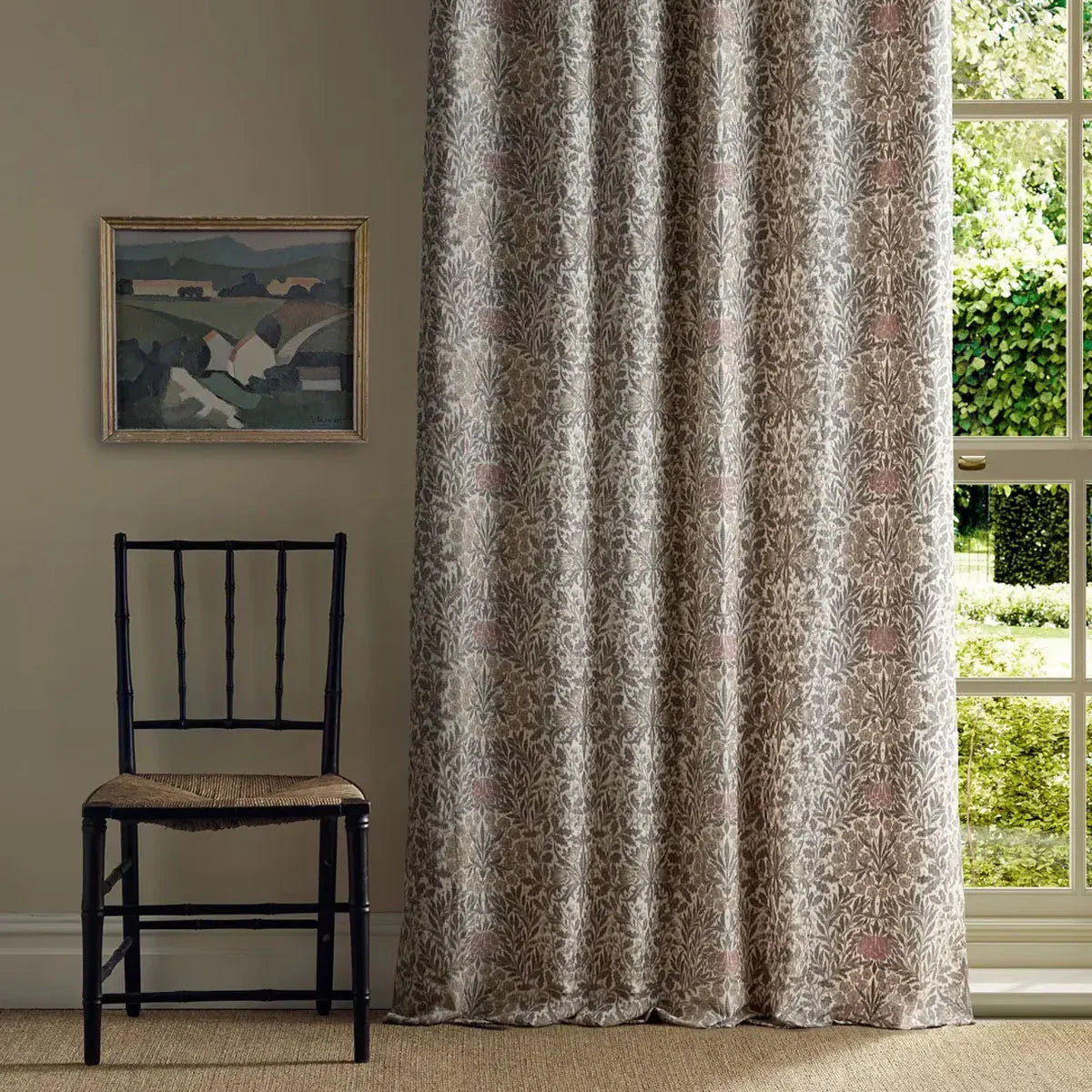 Daisy & Oak Warp Print Fabric - Morris & Co