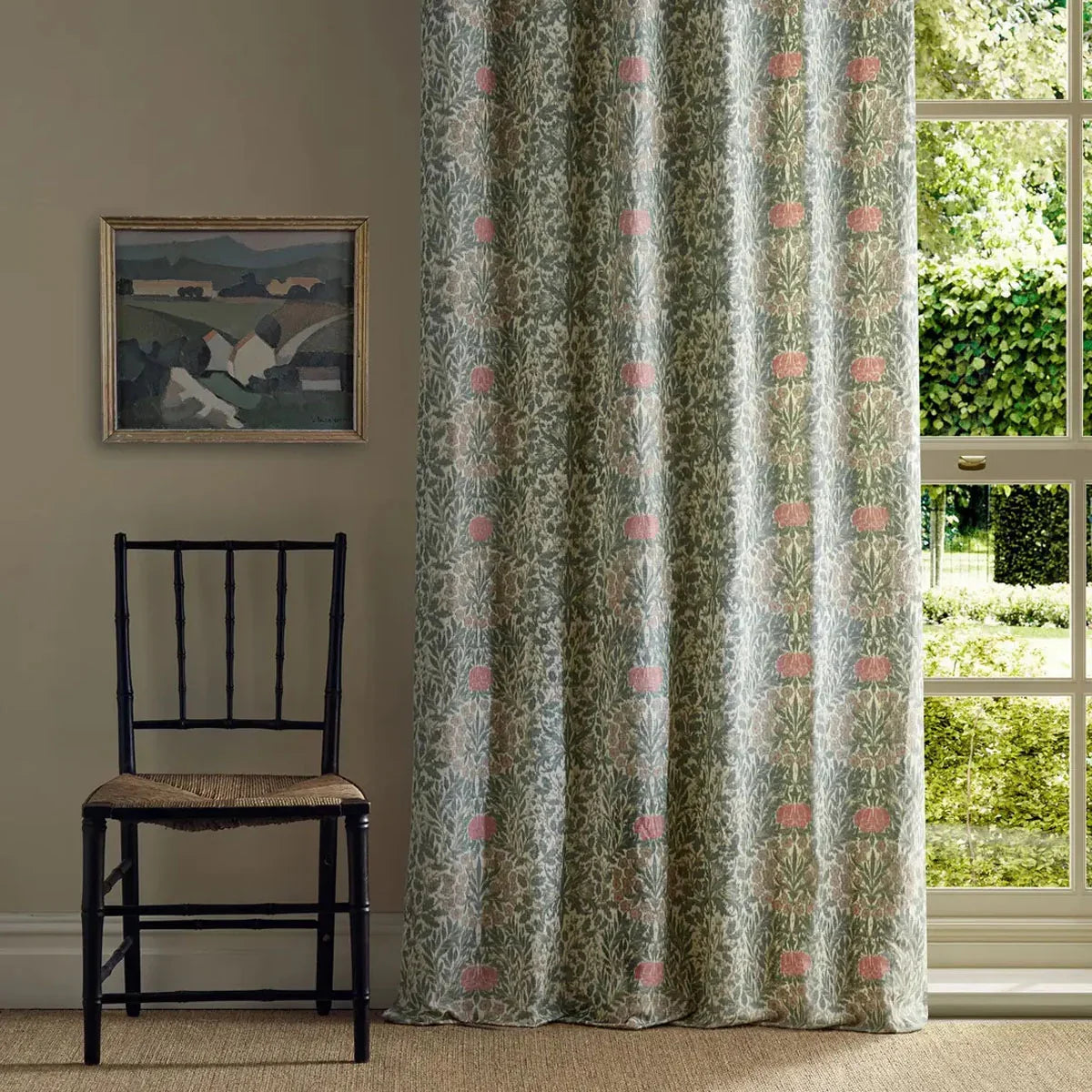 Daisy & Oak Warp Print Fabric - Morris & Co