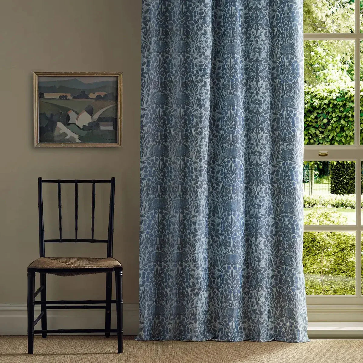 Daisy & Oak Warp Print Fabric - Morris & Co