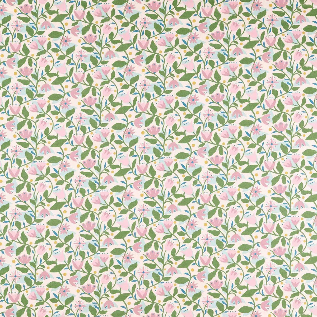 Dancing Daisies Print Fabric - Scion