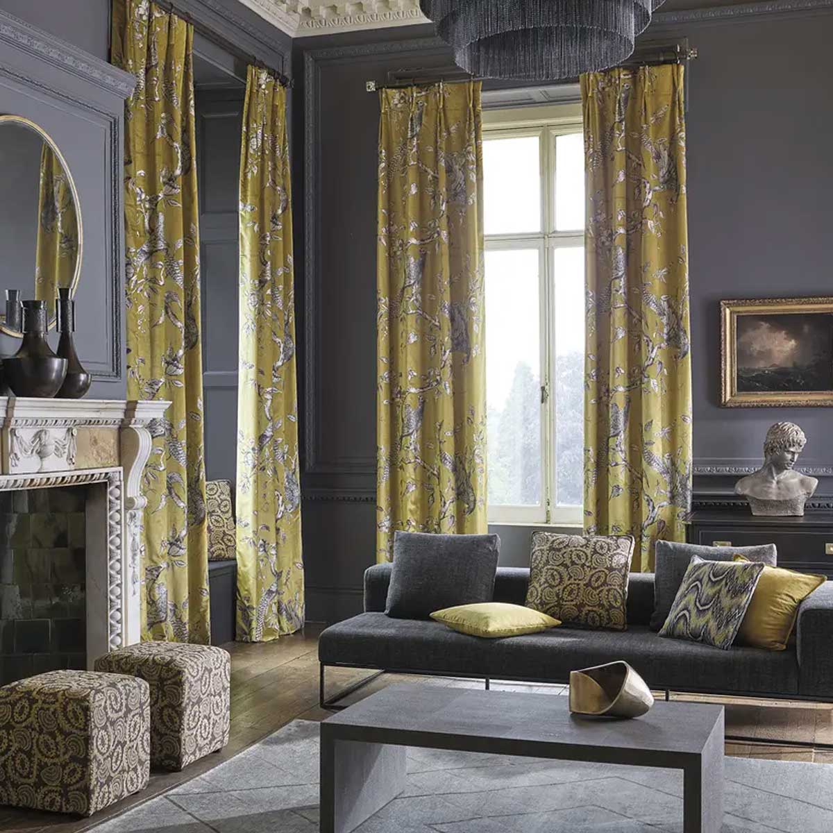 Darnley Toile Velvet Fabric - Zoffany