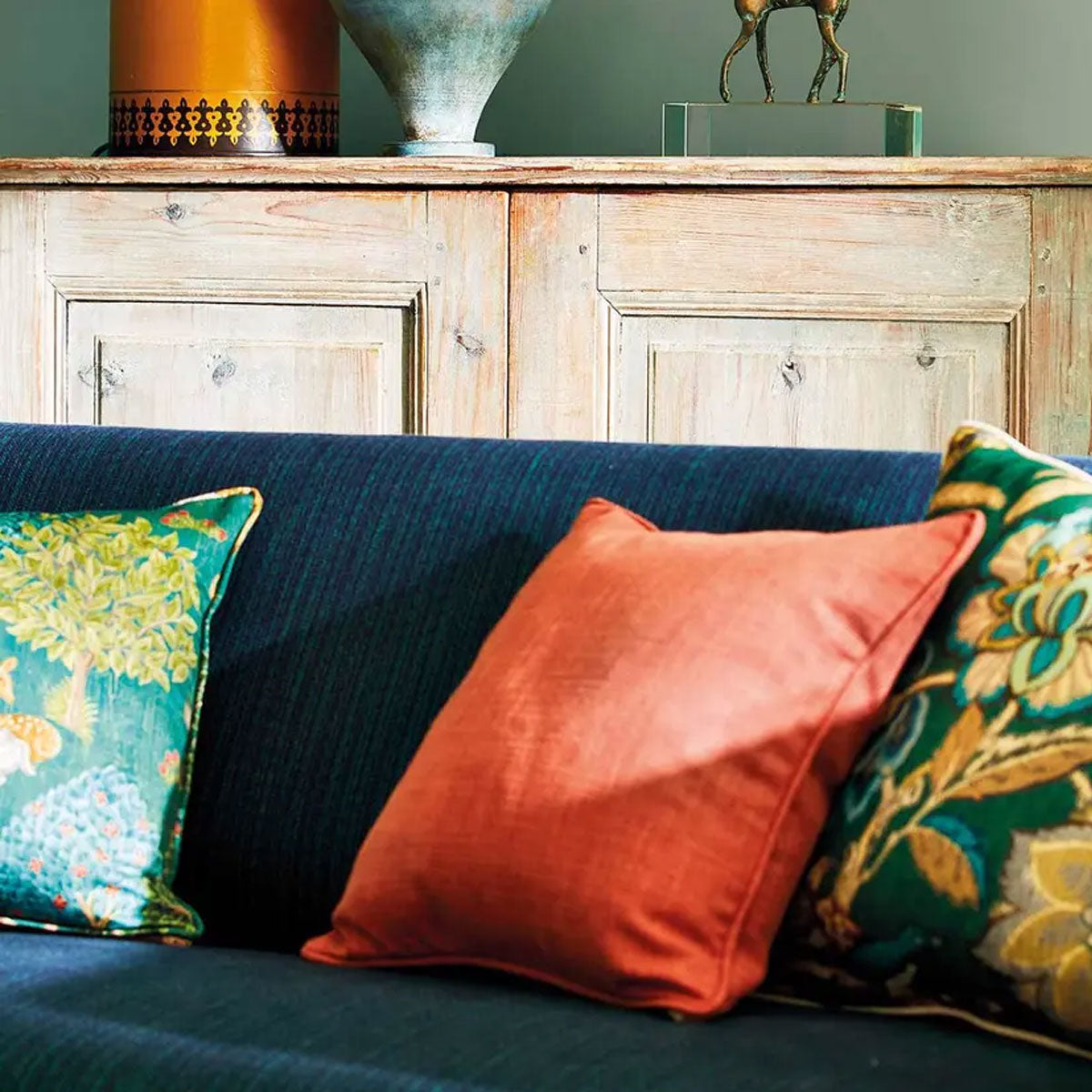 Darter Indigo Fabric - Sanderson