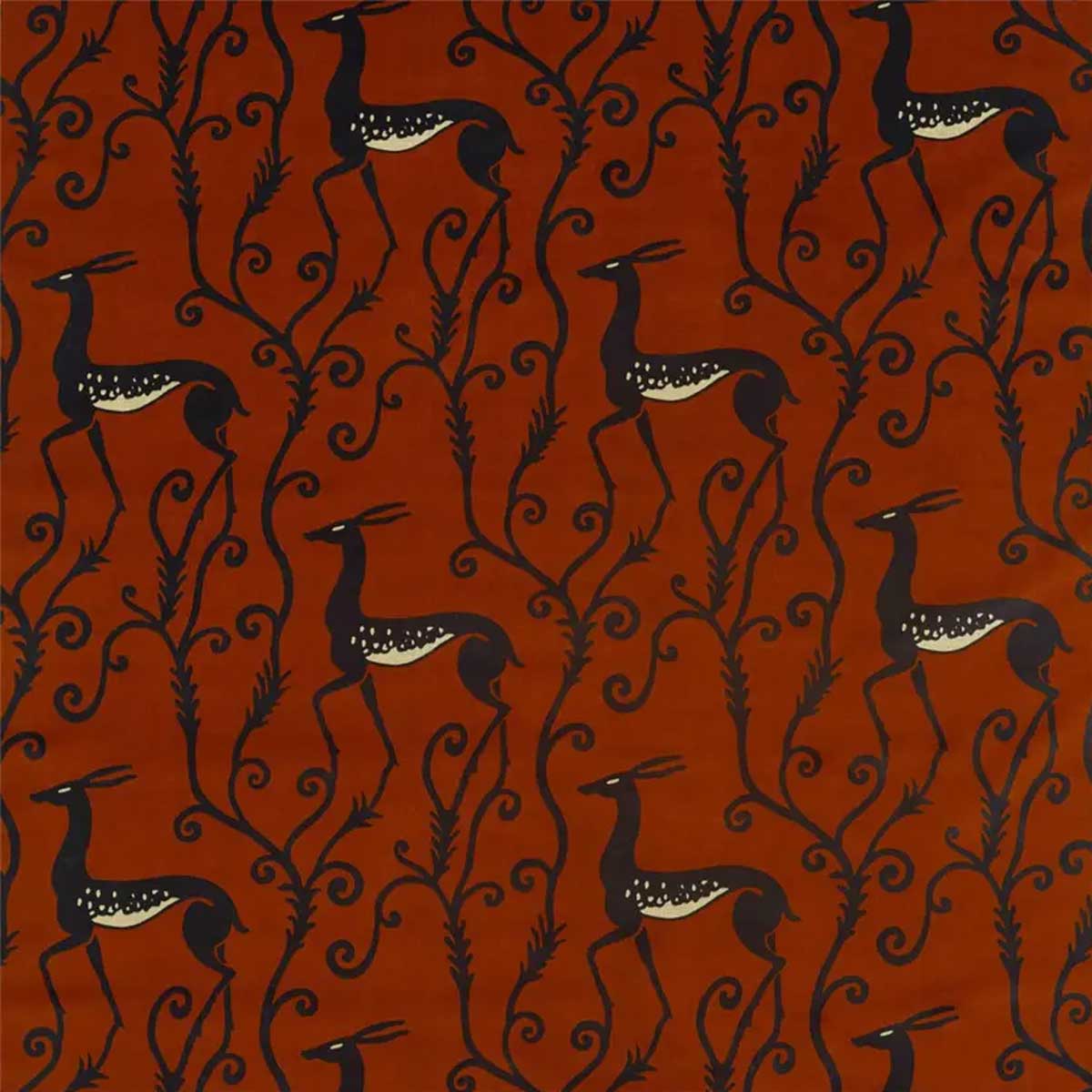 Deco Deer Velvet Fabric - Zoffany