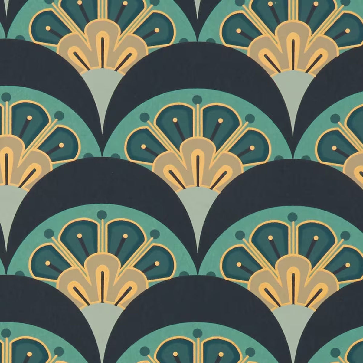 Deco Scallop Wallpaper - Liberty