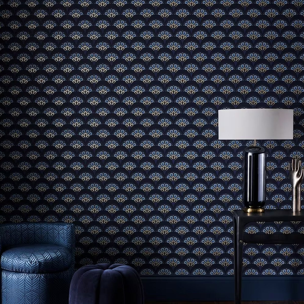 Deco Scallop Wallpaper - Liberty