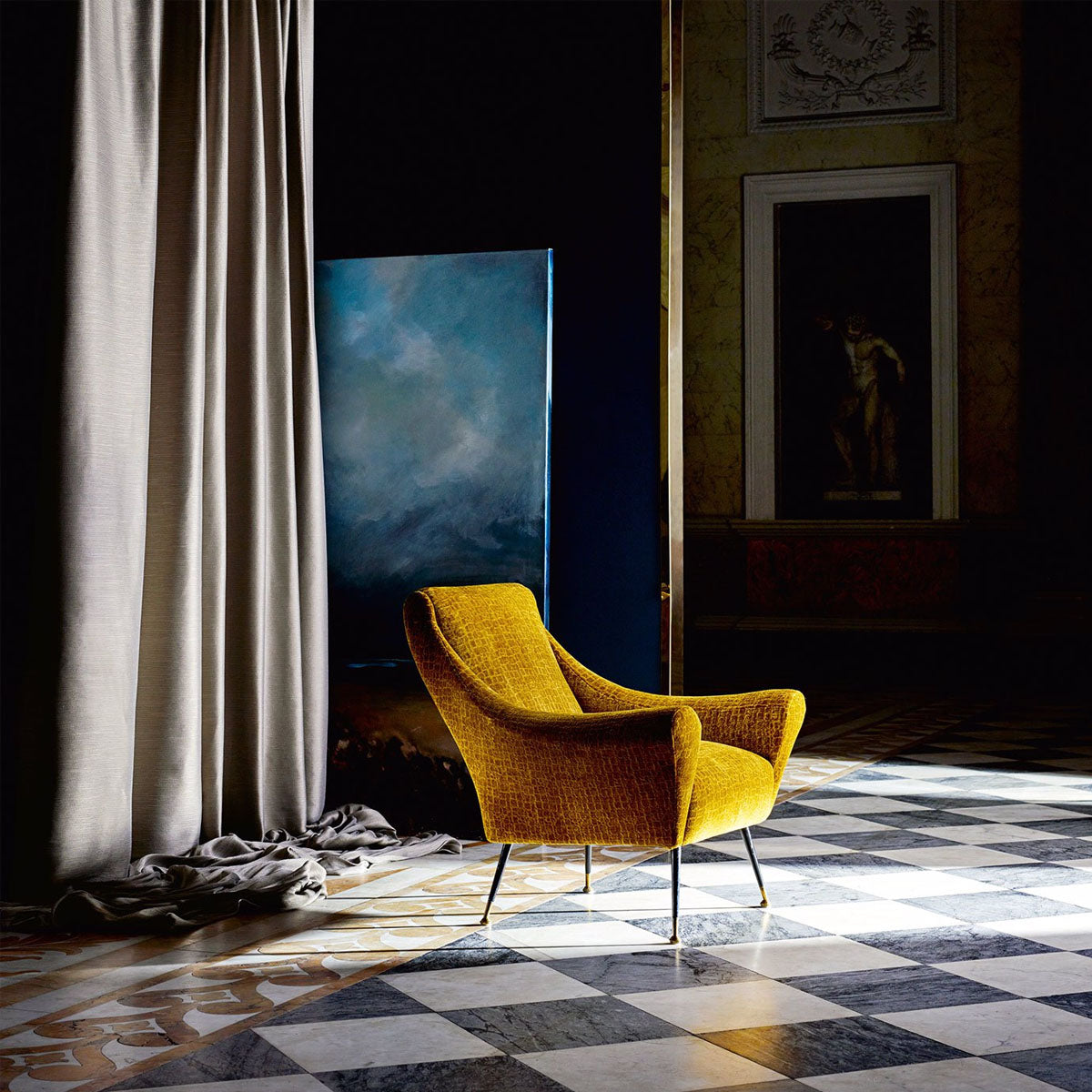 Delphos Antique Bronze Fabric - Zoffany