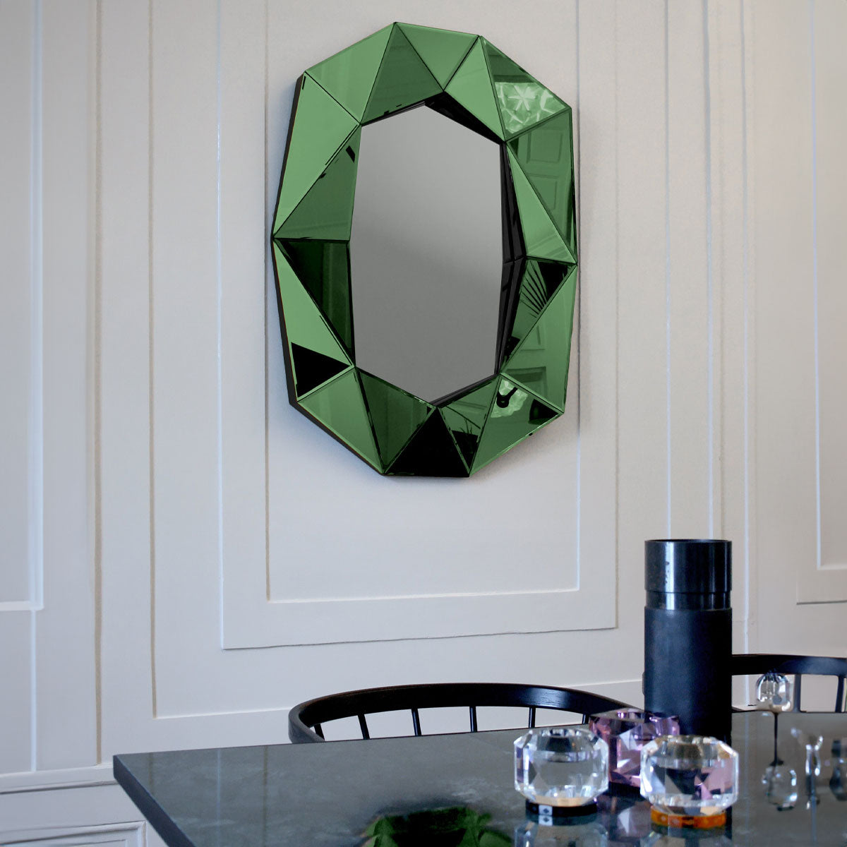Diamond Large Emerald Mirror - Reflections Copenhagen