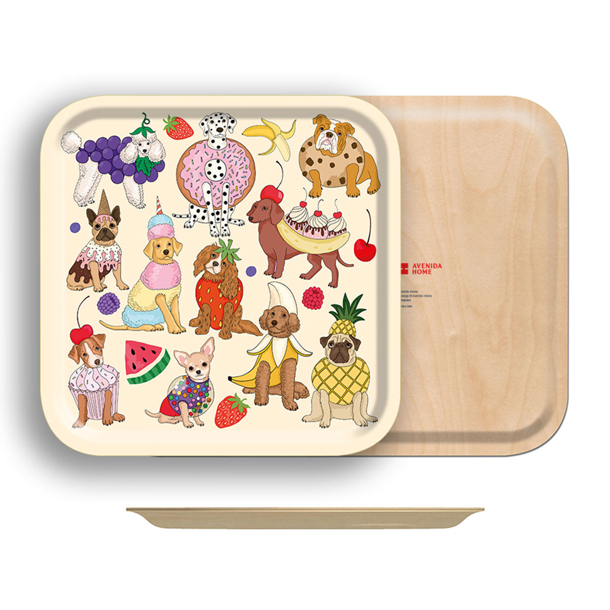 Birch Wood Square Tray - Avenida Home
