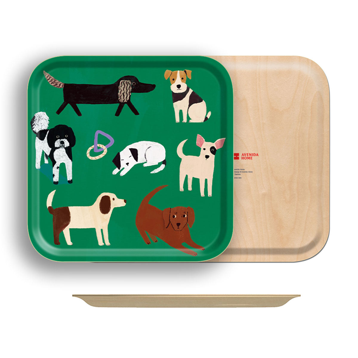 Birch Wood Small Square Tray - Avenida Home