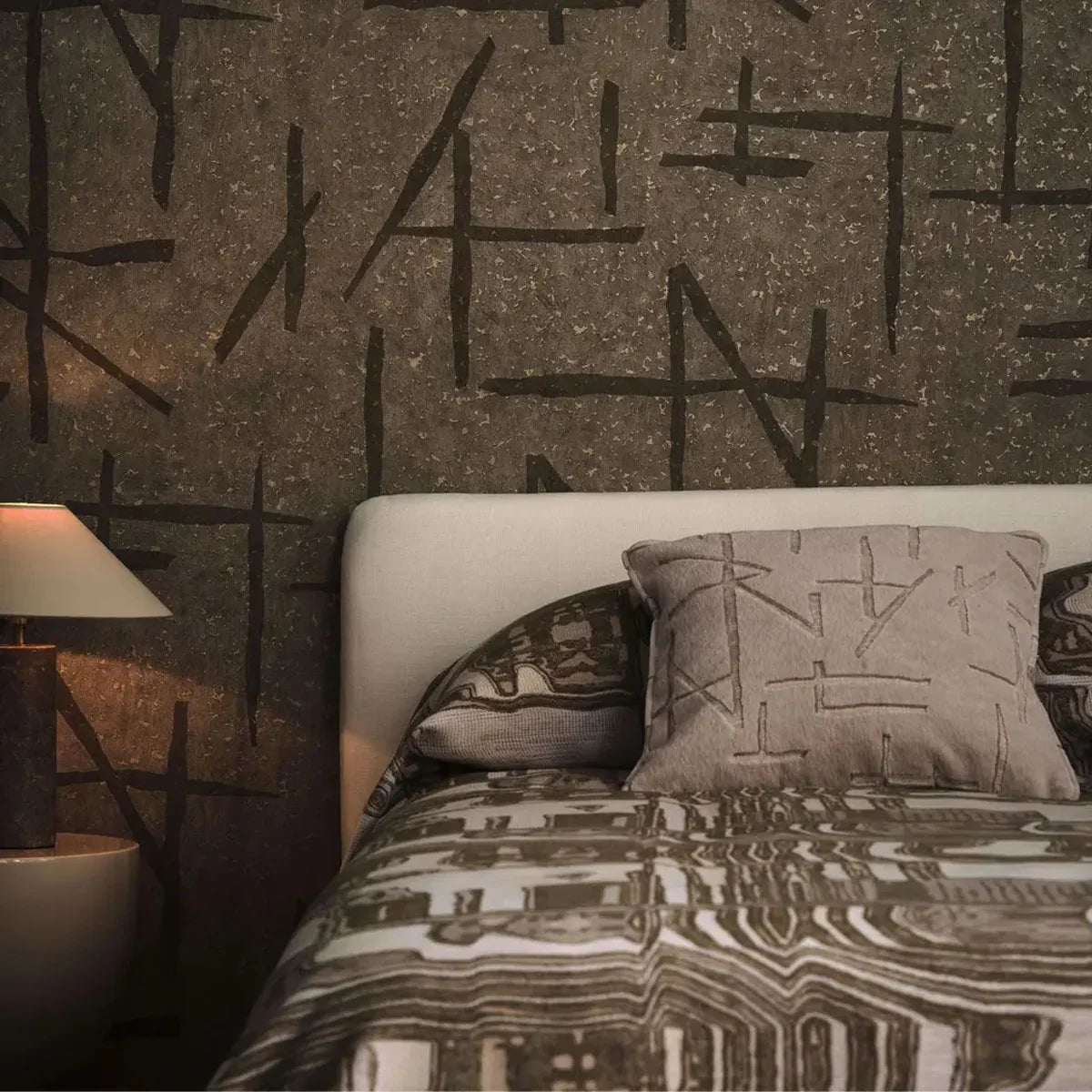 Dolmens Velvet Fabric - Harlequin