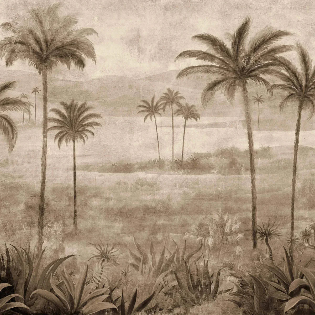 Draa Palms Mural Wallpaper - Coordonne