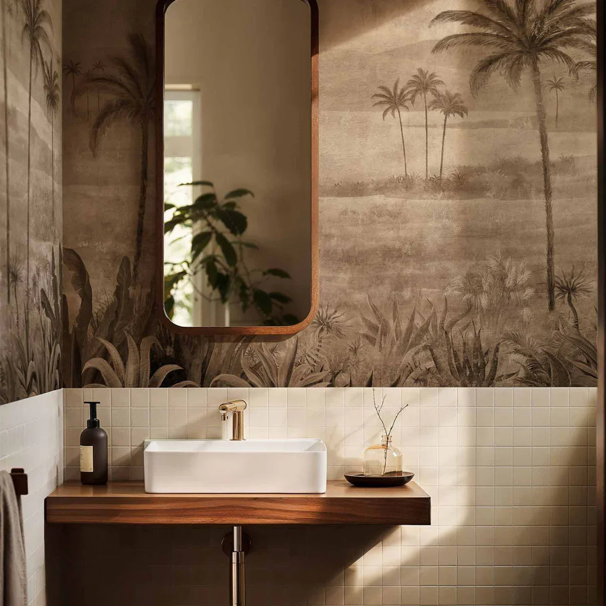 Draa Palms Mural Wallpaper - Coordonne