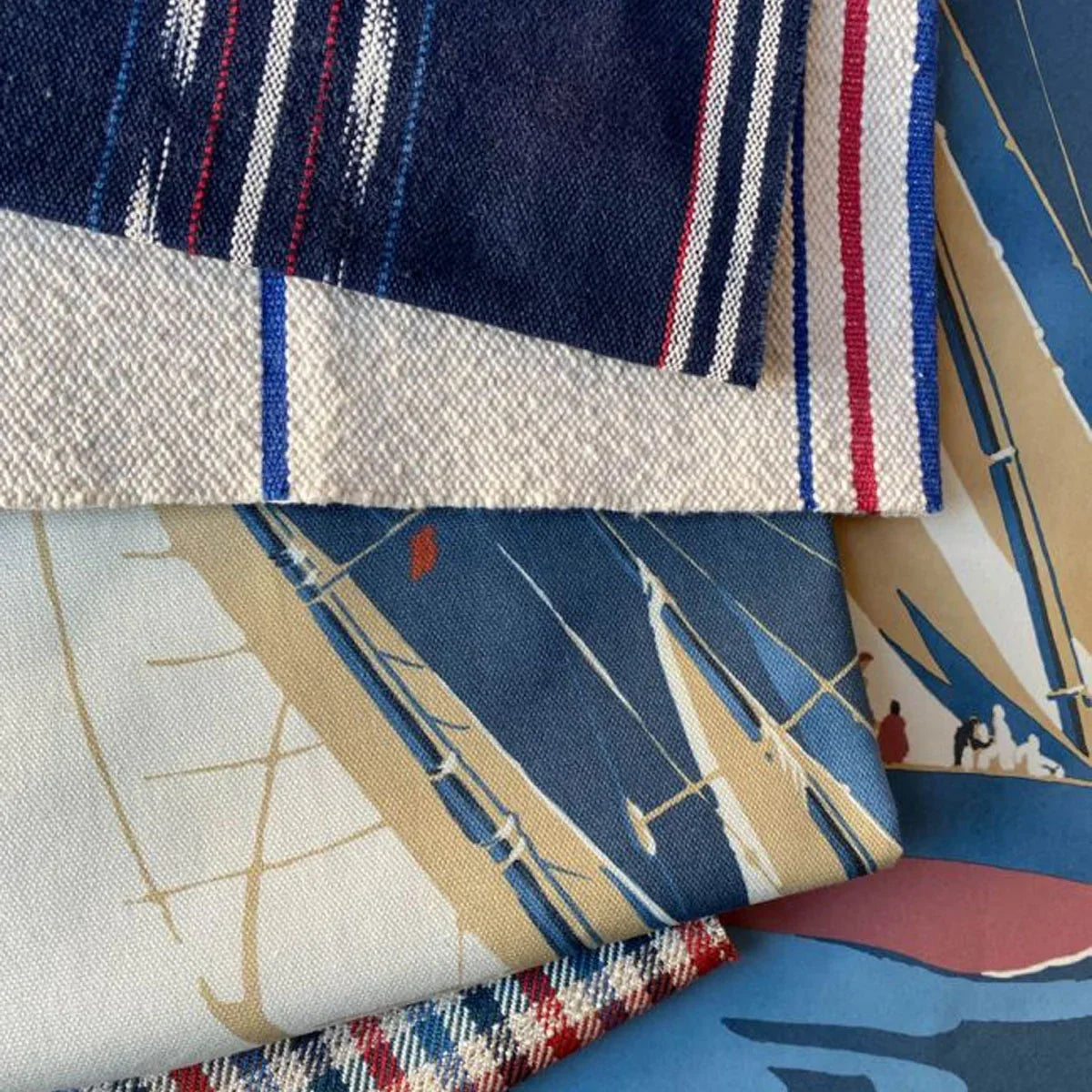Eastwind Stripe Fabric - Mulberry Home