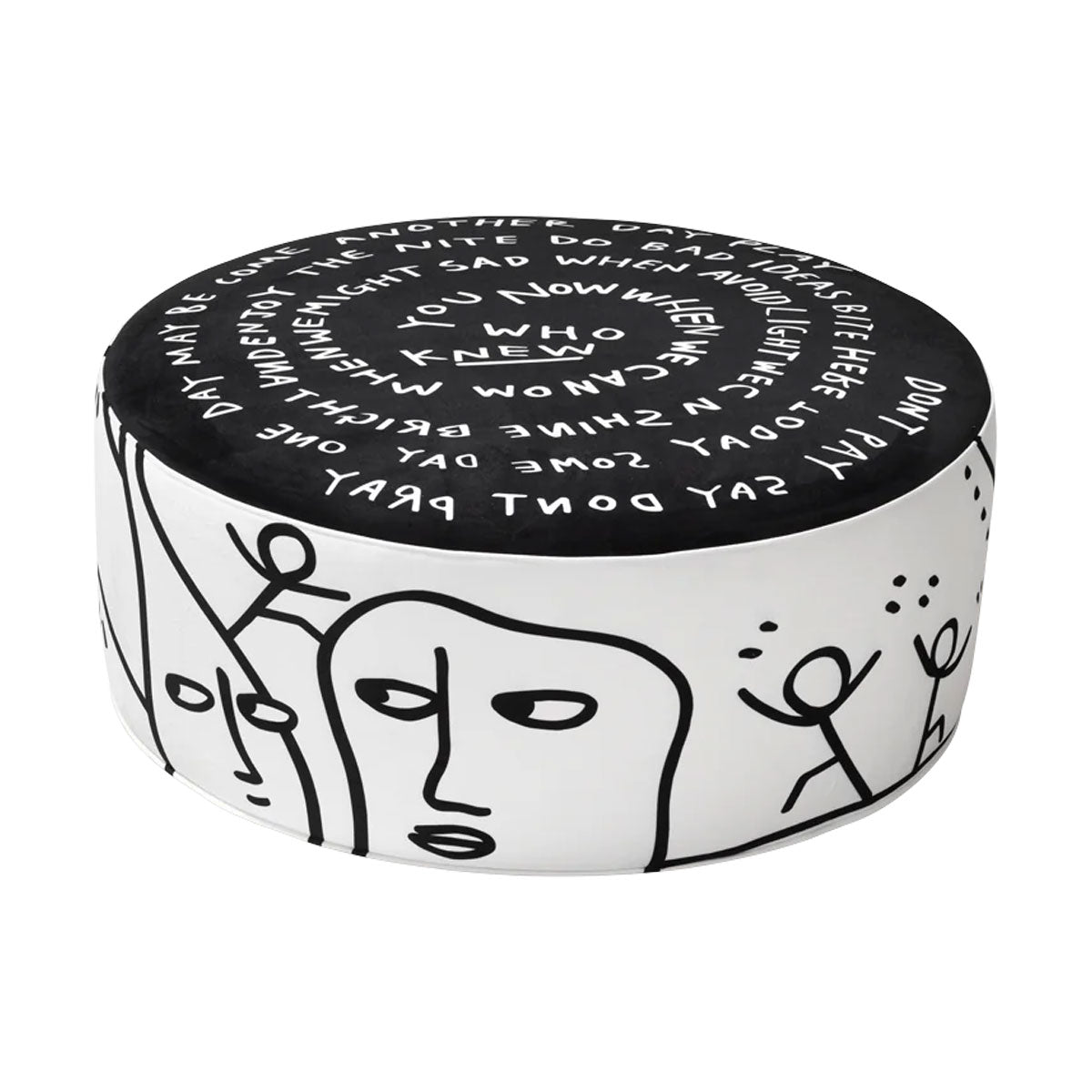 Linescapes Pouf L by Shantell Martin - Qeeboo