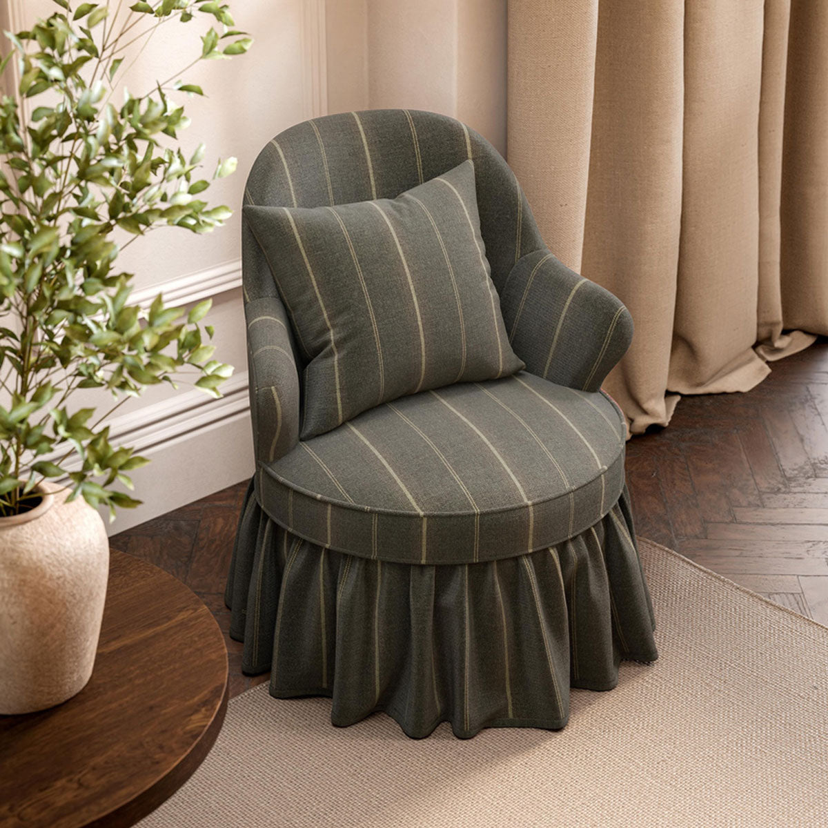 Sanderson Eldridge Herringbone fabric – Walnut (2)