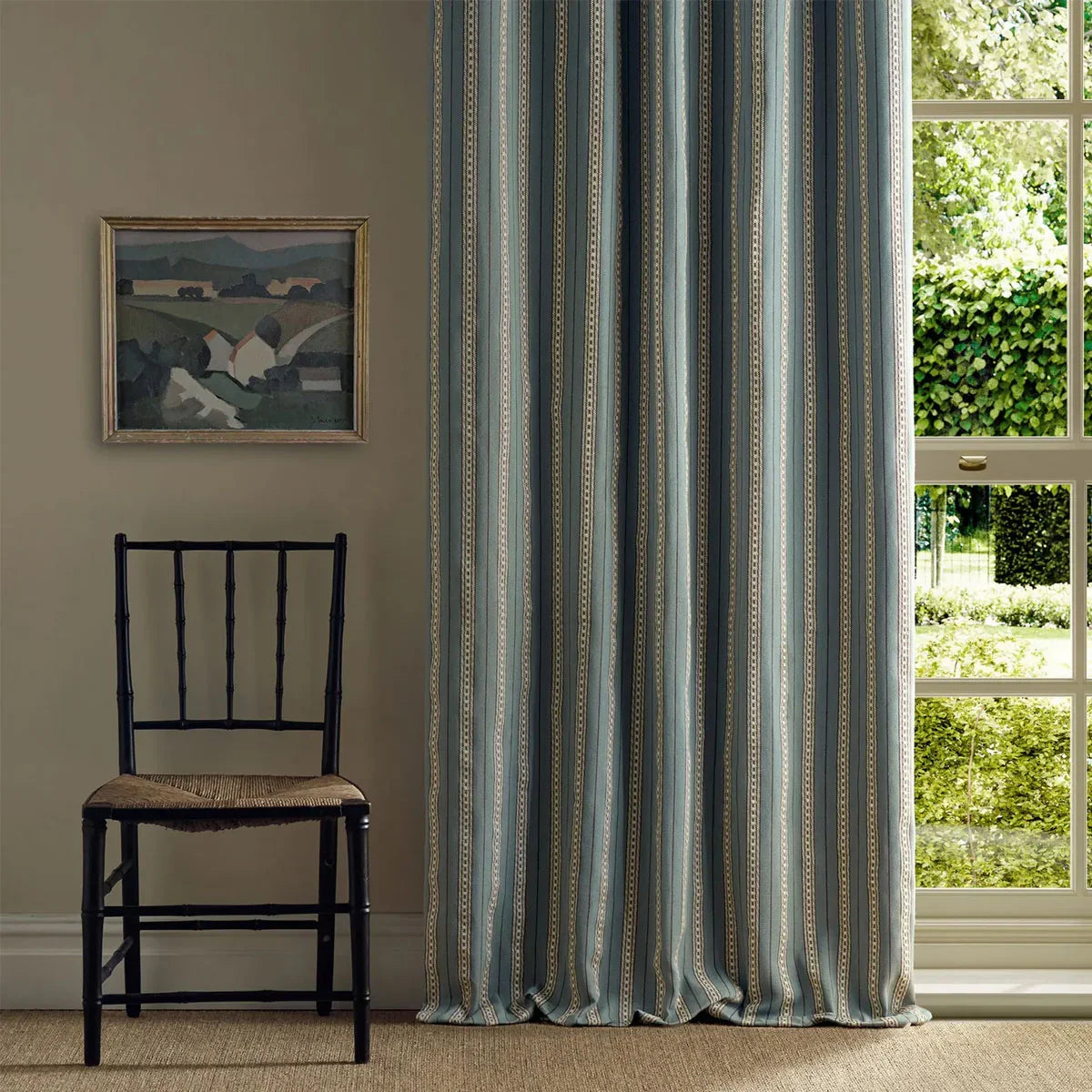 Elm Stripe Fabric - Morris & Co
