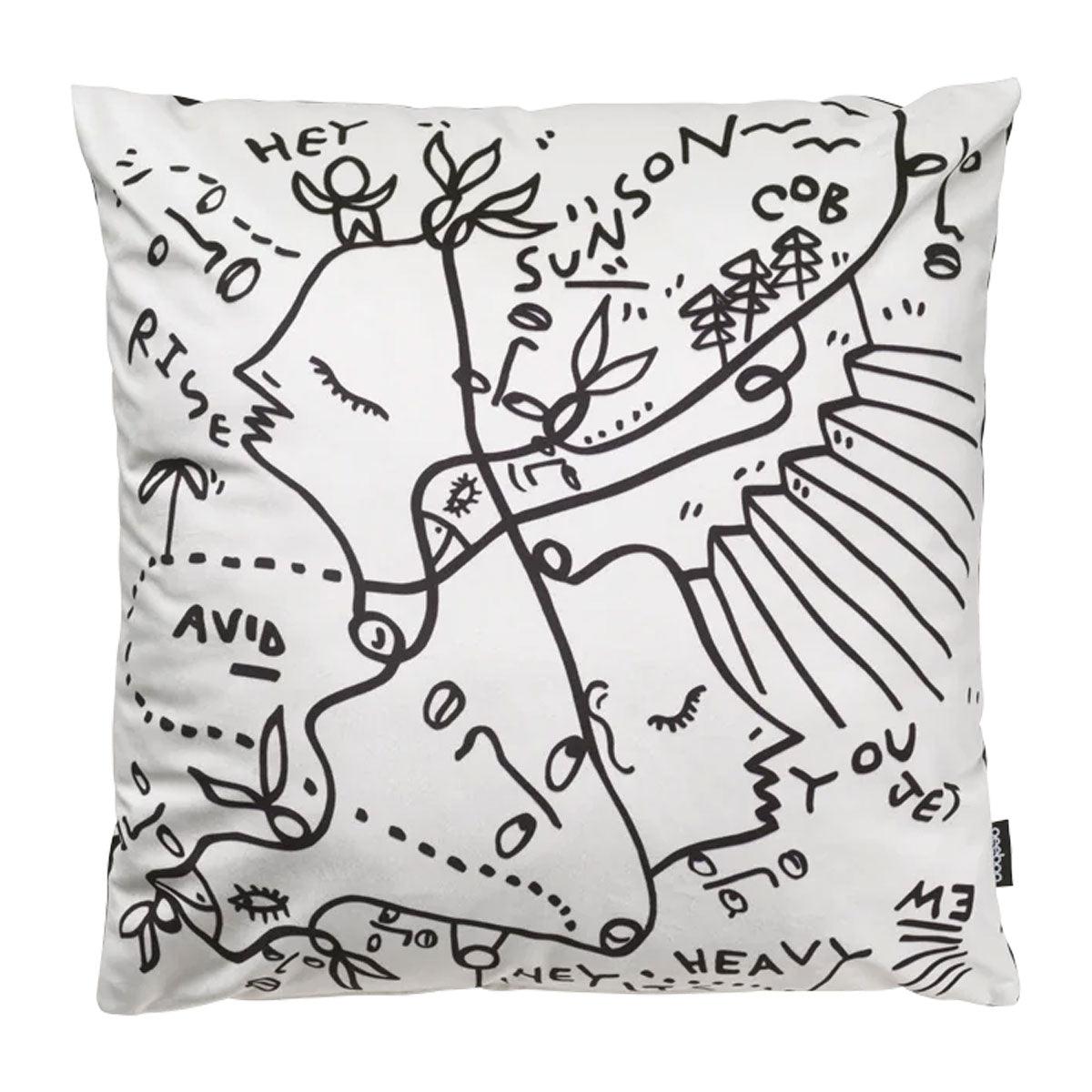 Linescapes Cushion By Shantell Martin - Qeeboo