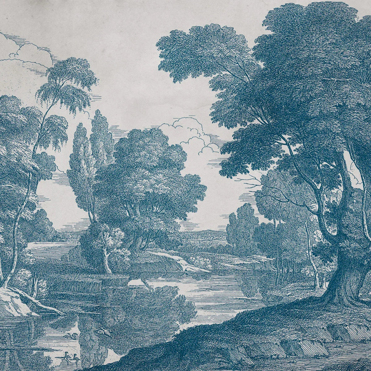 Engraving Mural Wallpaper - Coordonne