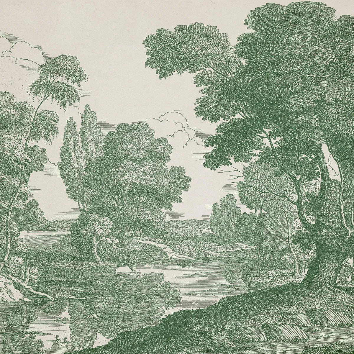 Engraving Mural Wallpaper - Coordonne