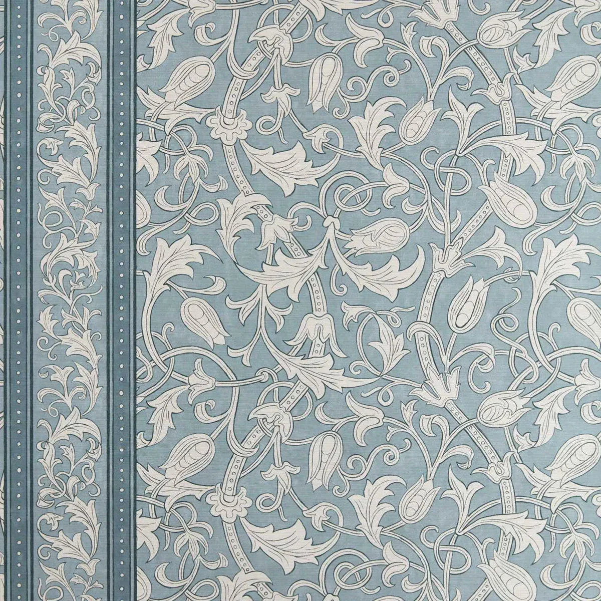 Etched Scrolling Tulip Wallpaper - Morris & Co