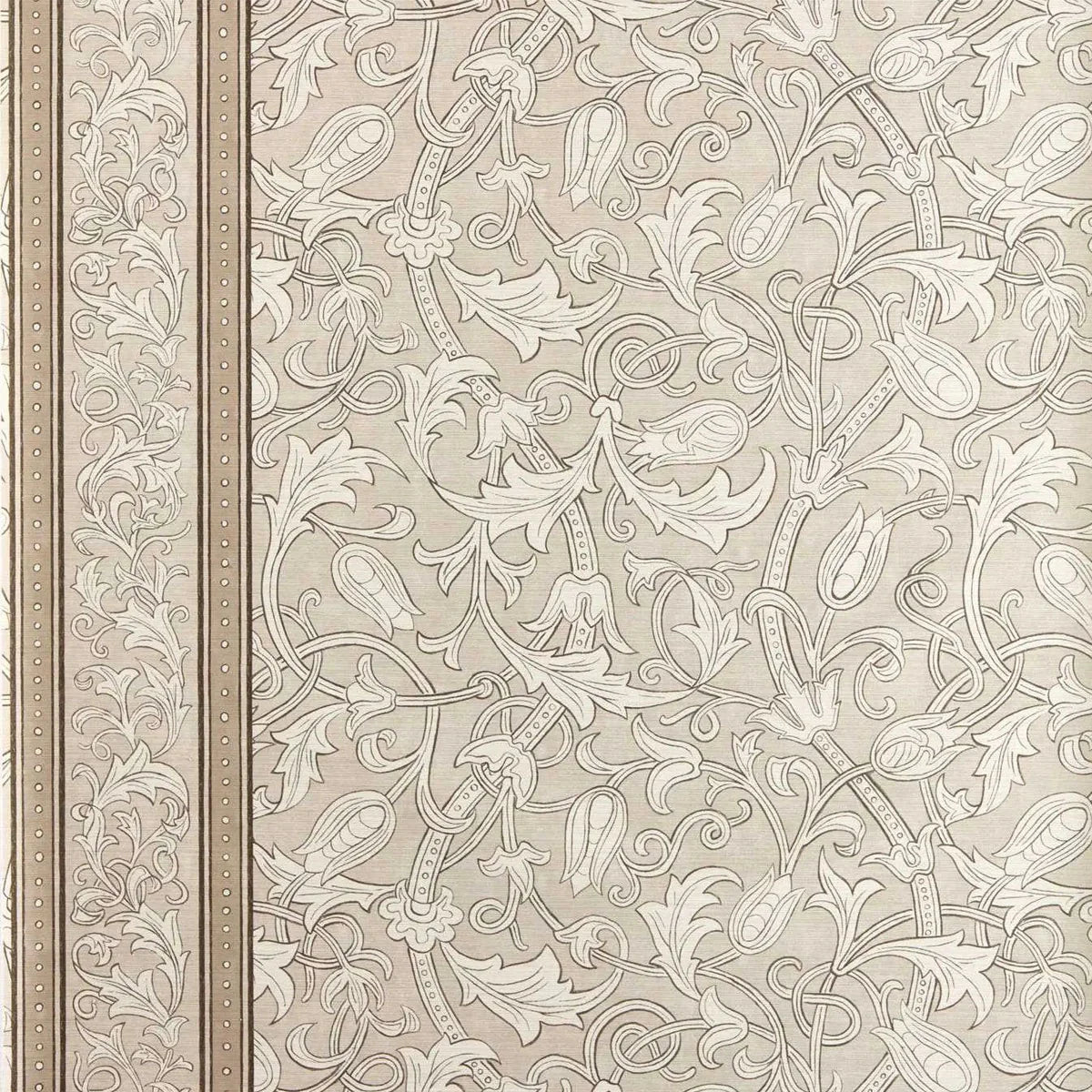 Etched Scrolling Tulip Wallpaper - Morris & Co