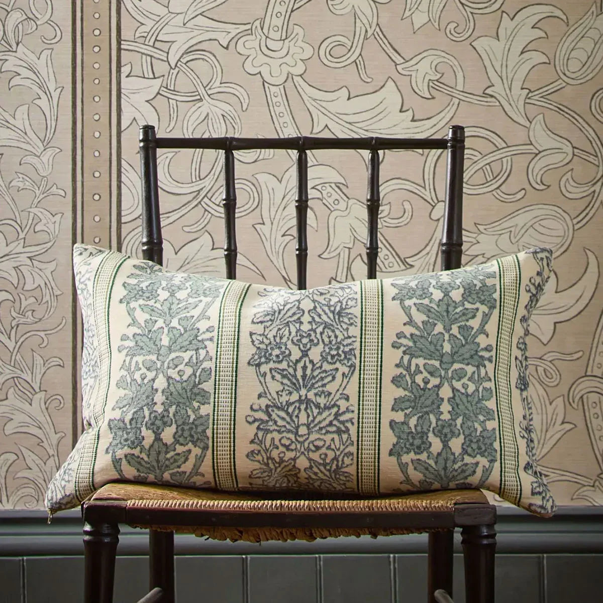 Etched Scrolling Tulip Wallpaper - Morris & Co