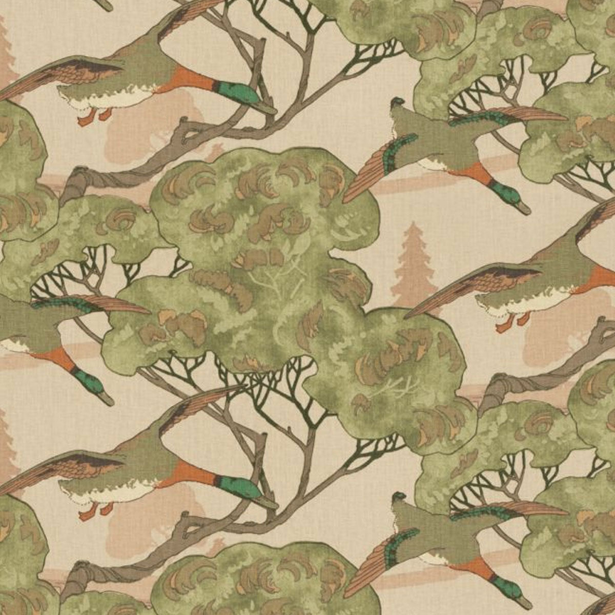 Mulberry Home Flying Ducks Fabric