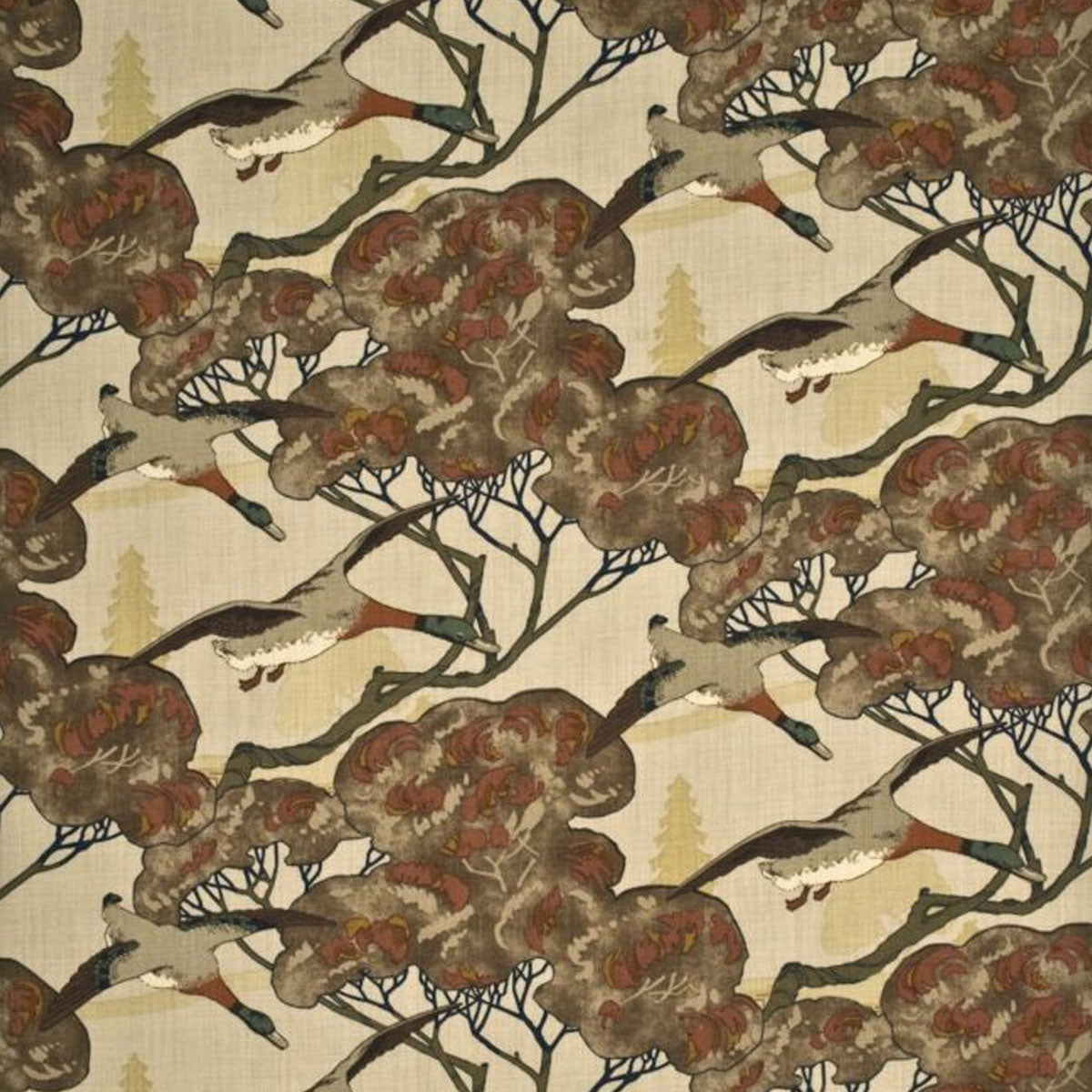 Mulberry Home Flying Ducks Fabric