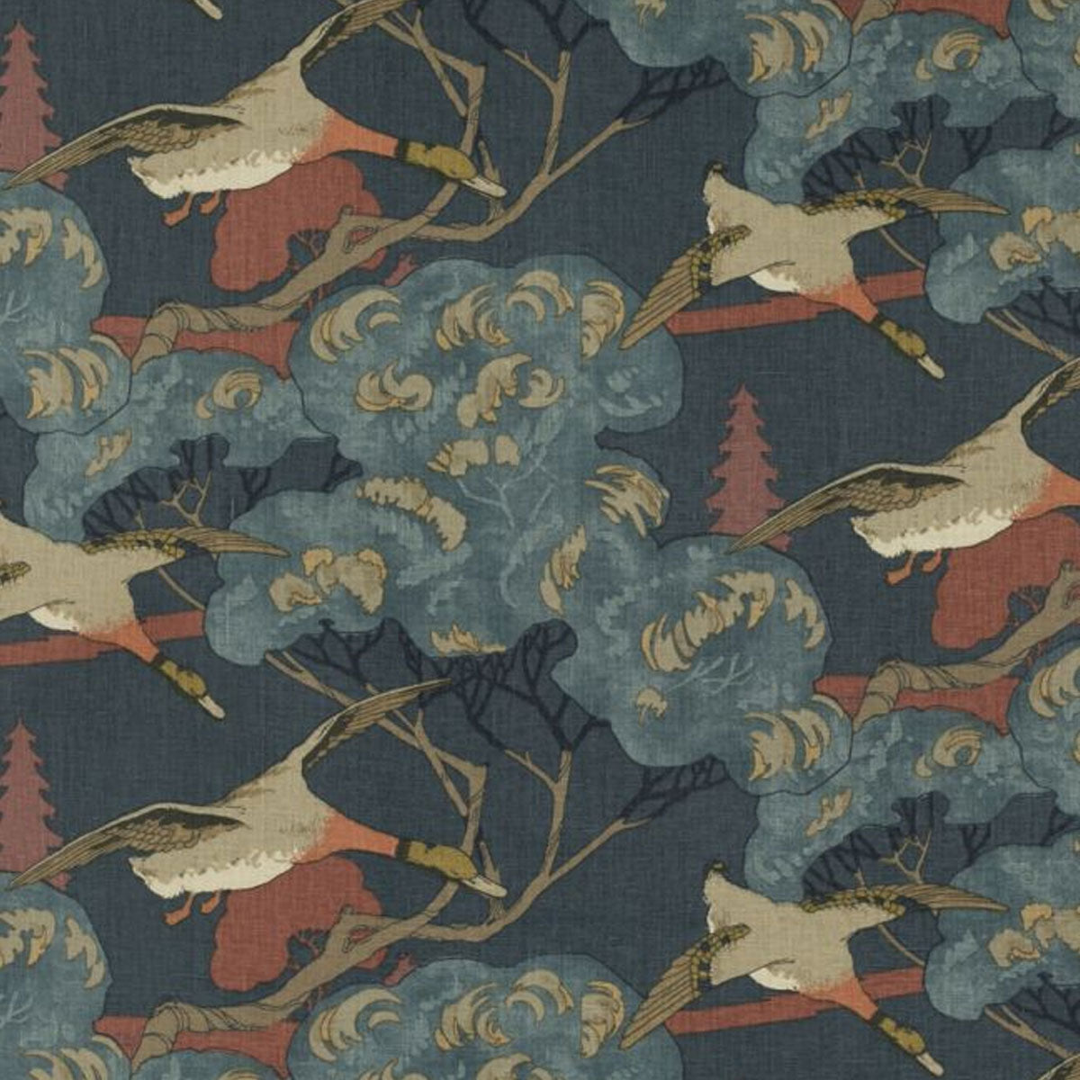 Mulberry Home Flying Ducks Fabric