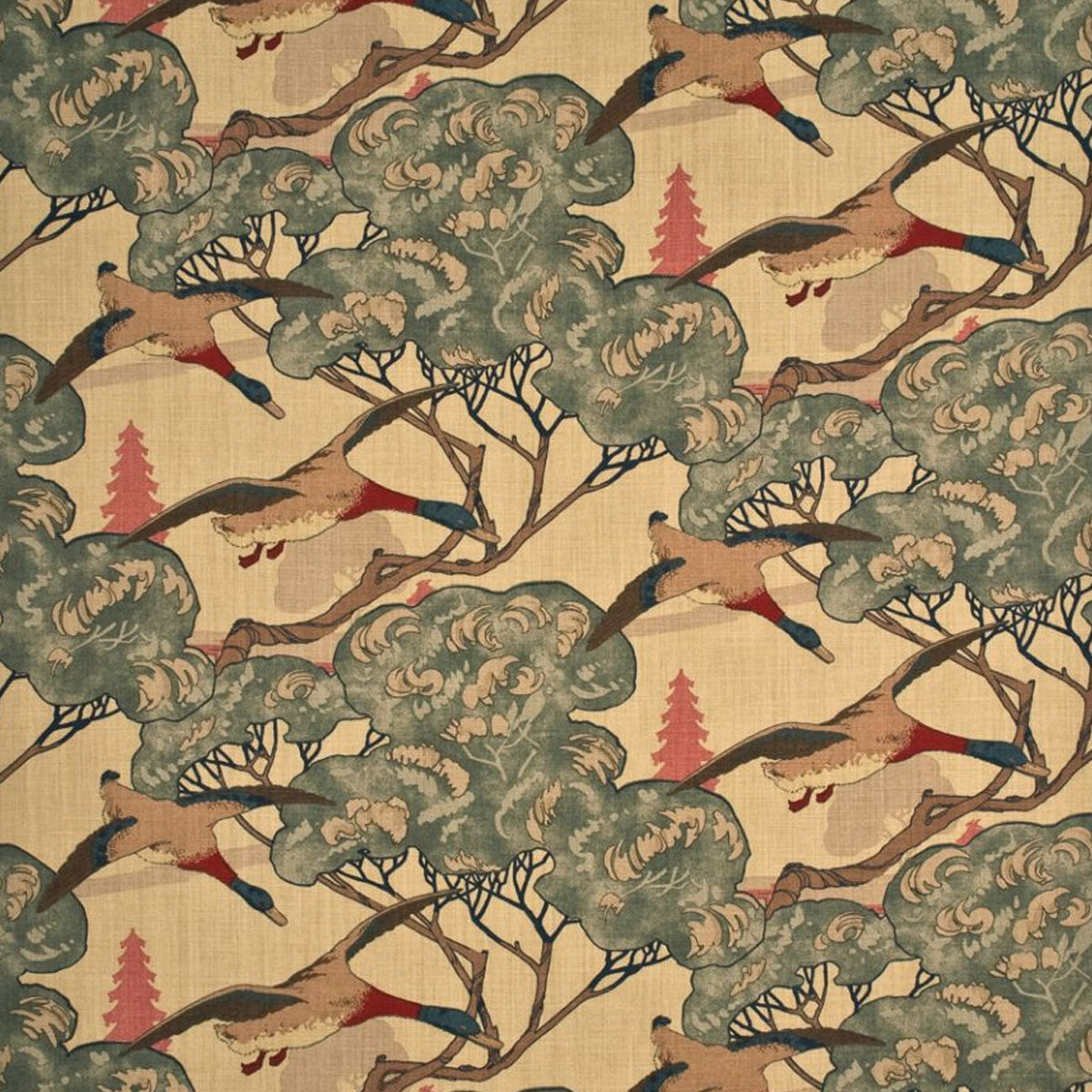 Mulberry Home Flying Ducks Fabric