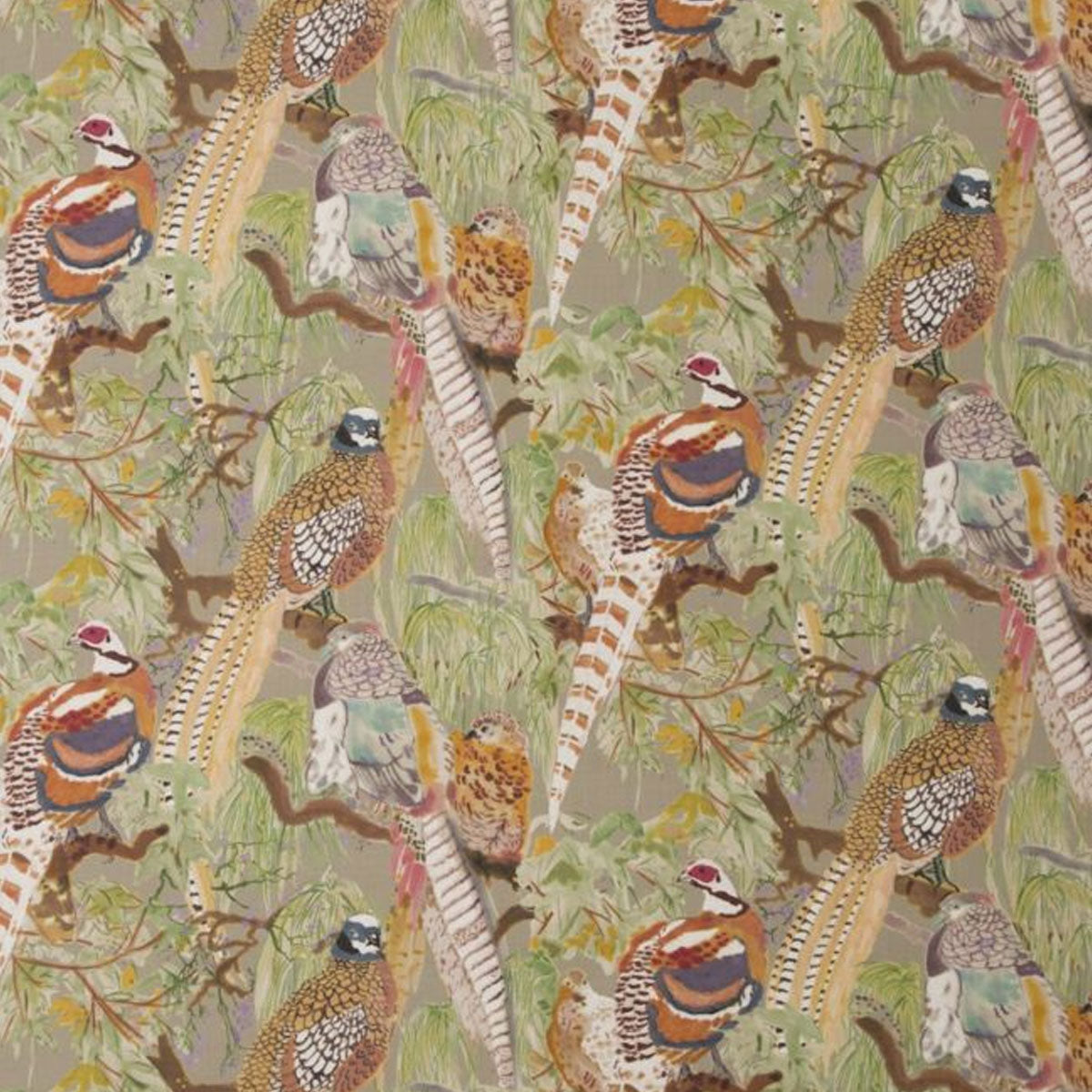 Mulberry Home Game Birds Fabric