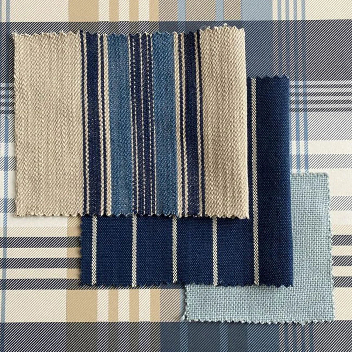 Falmouth Stripe Fabric - Mulberry Home