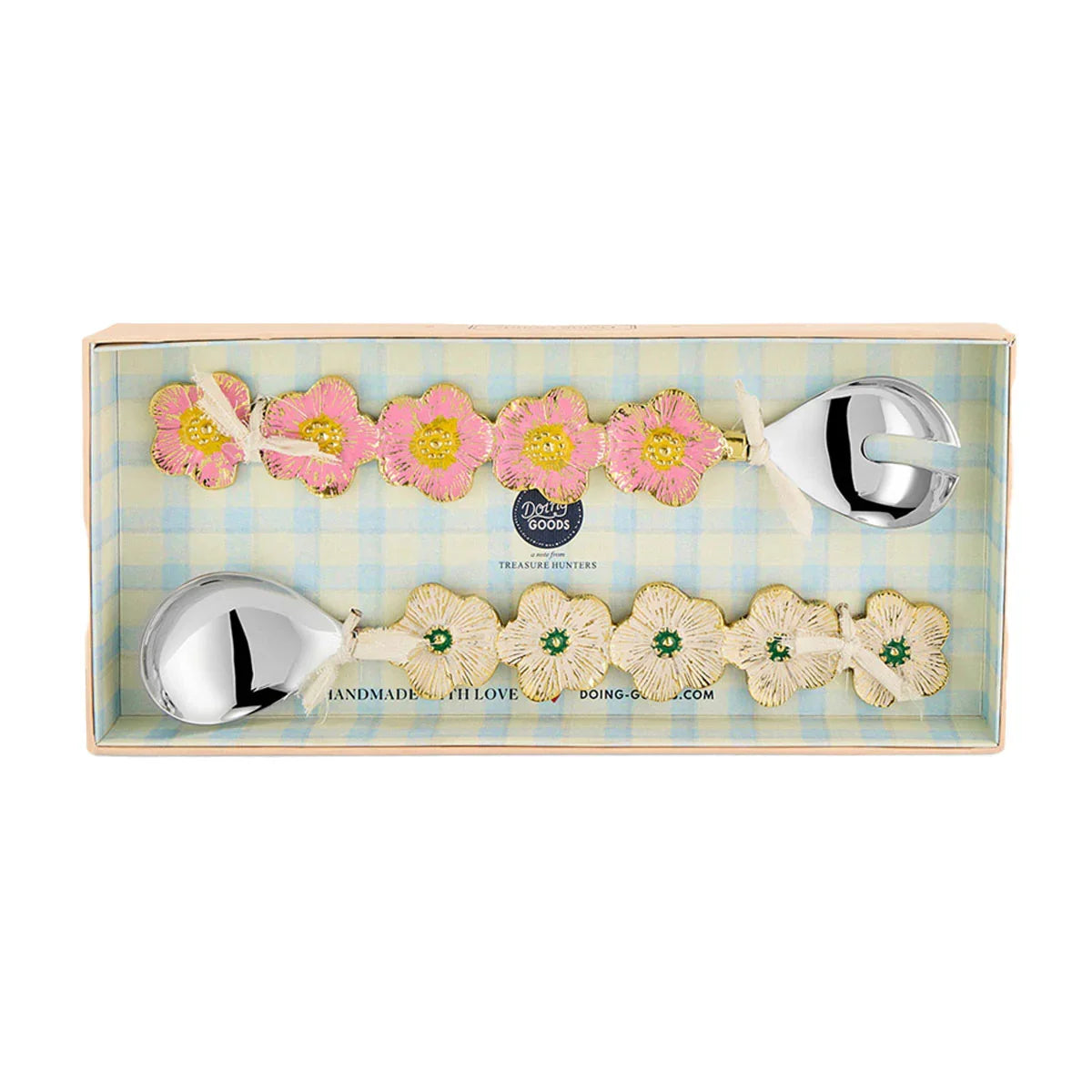 Faye Flower Salad Server Set in Giftbox - Doing Goods