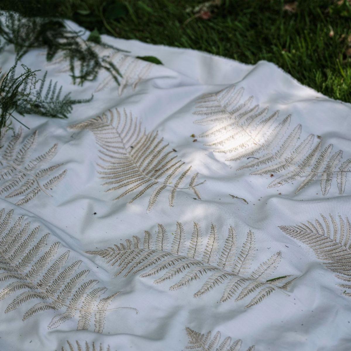 Sanderson Fern Embroidery Fabric