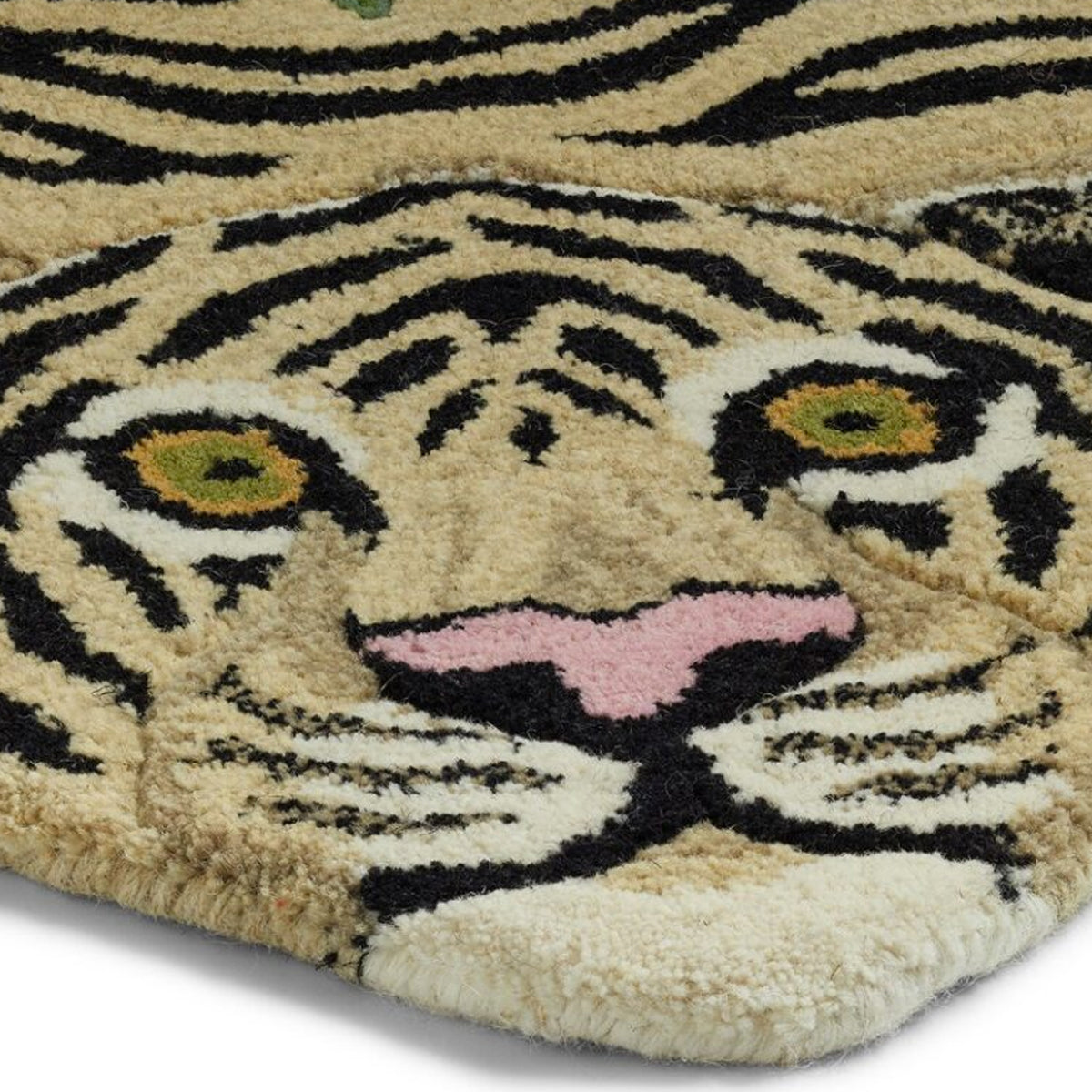 Floral White Tiger Rug Large - Doing Goods