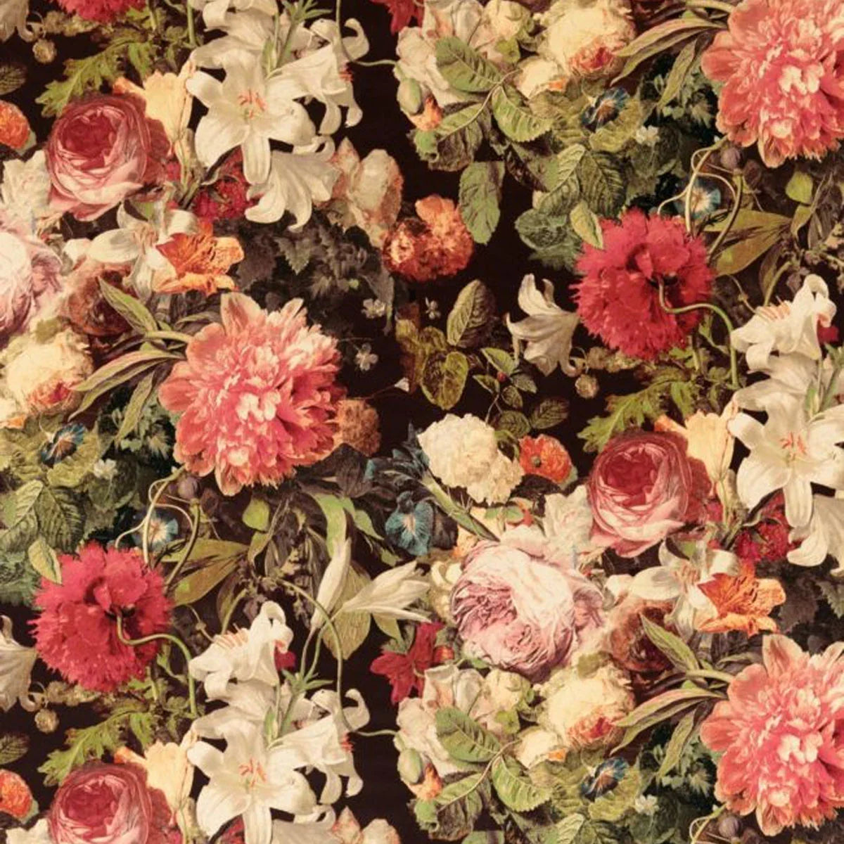 Floral Pompadour Velvet Fabric - Mulberry Home