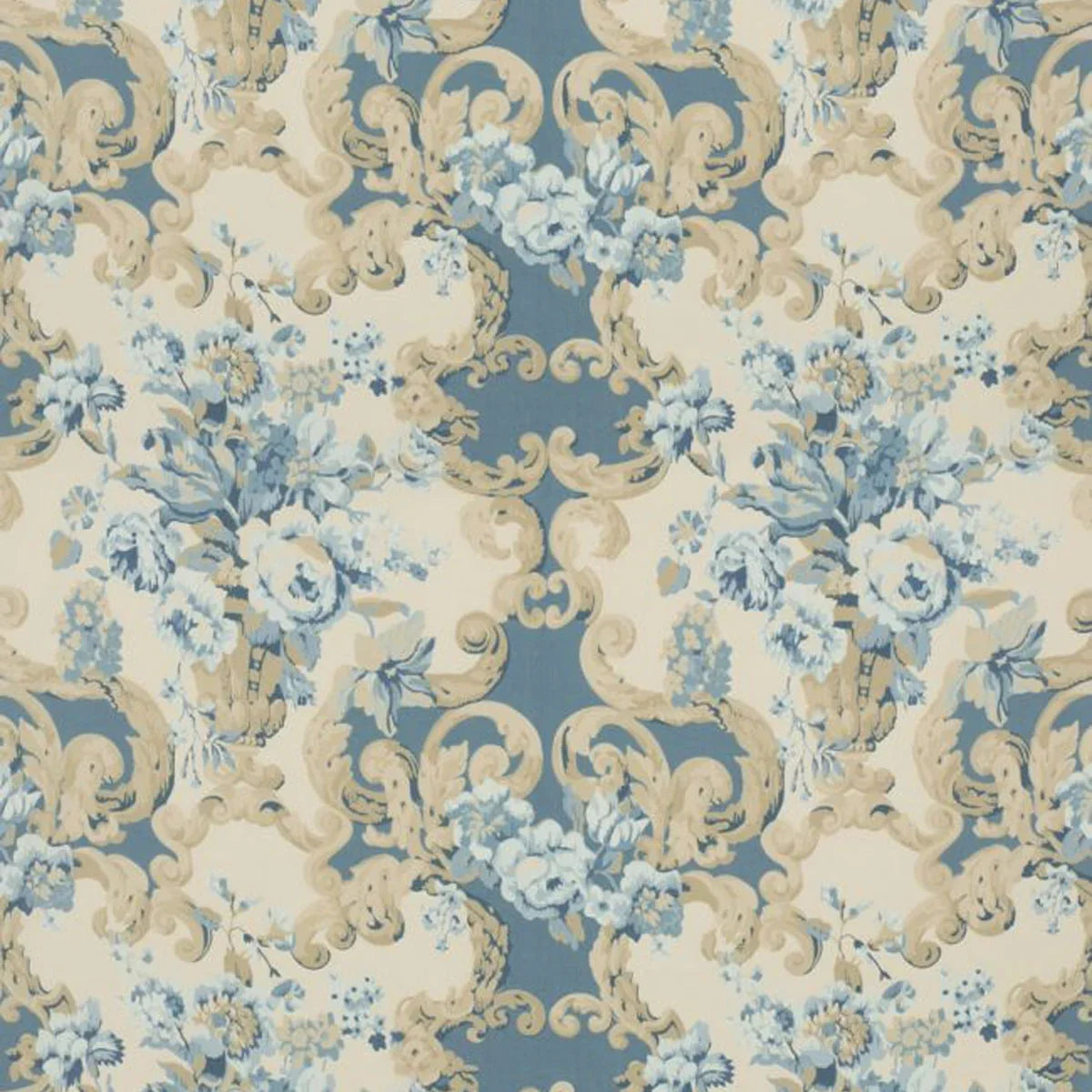 Floral Rococo Cotton Fabric - Mulberry Home