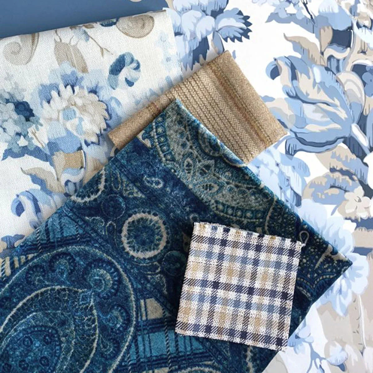 Floral Rococo Cotton Fabric - Mulberry Home