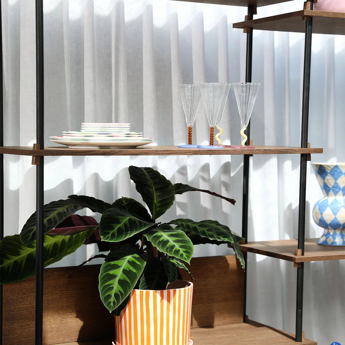 Flute Curve Caramel Set Of 2 - &Klevering