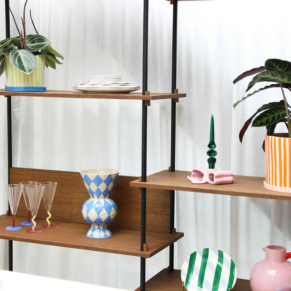 Flute Curve Caramel Set Of 2 - &Klevering