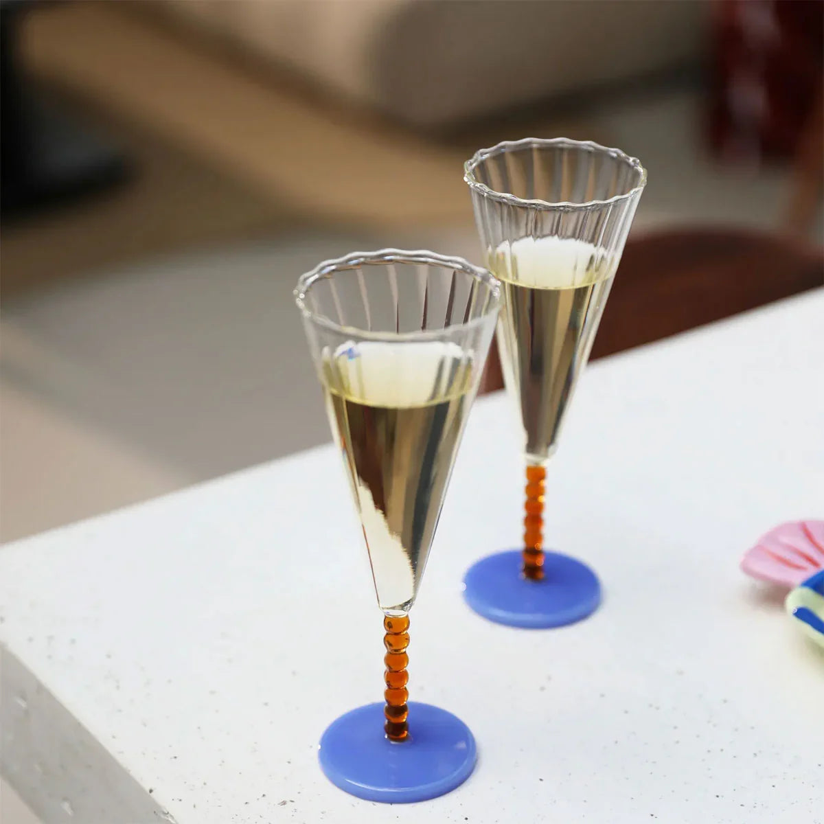 Flute Perle Amber Set Of 2 - &Klevering