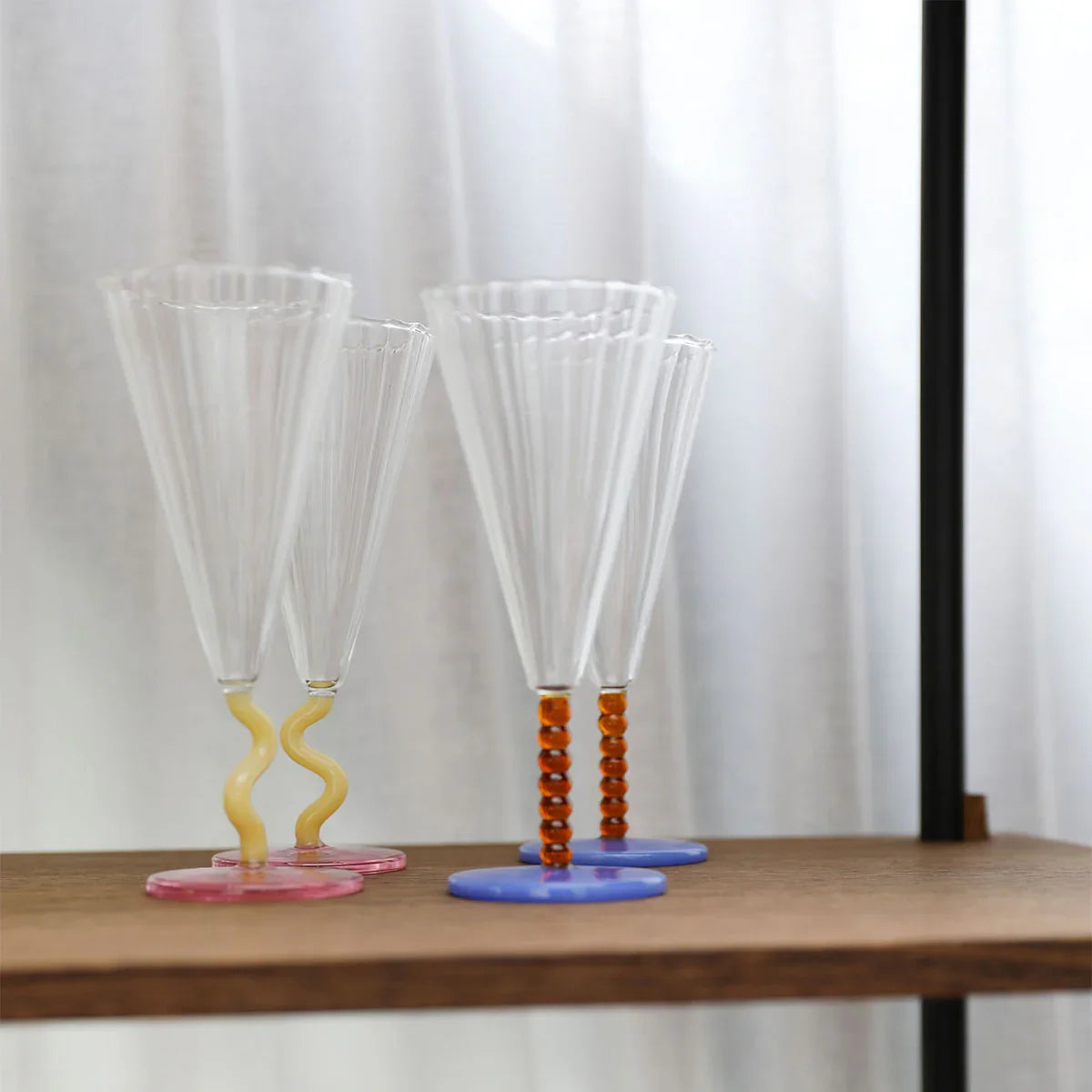 Flute Perle Amber Set Of 2 - &Klevering