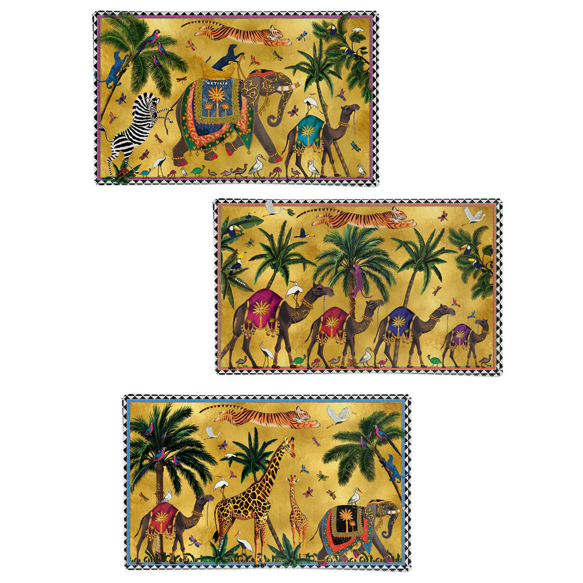 Flying Tiger Tin & 3 Glass Plates Gift Set - Ortigia