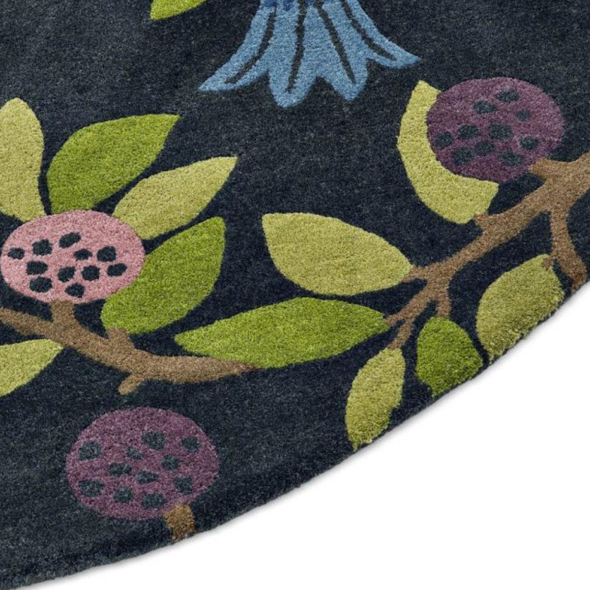 Sanderson &#39;Foraging - Indigo&#39; Round Rug