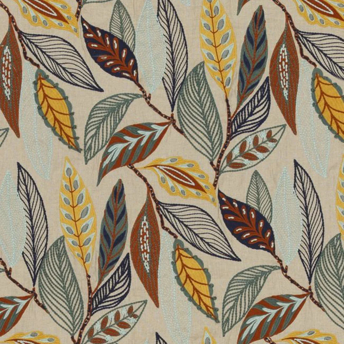 Forest Leaves Fabric - Mulberry Home