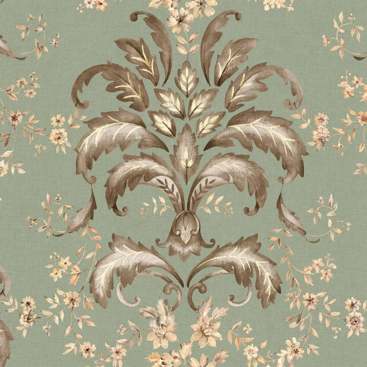 French Damask Wallpaper - Coordonne