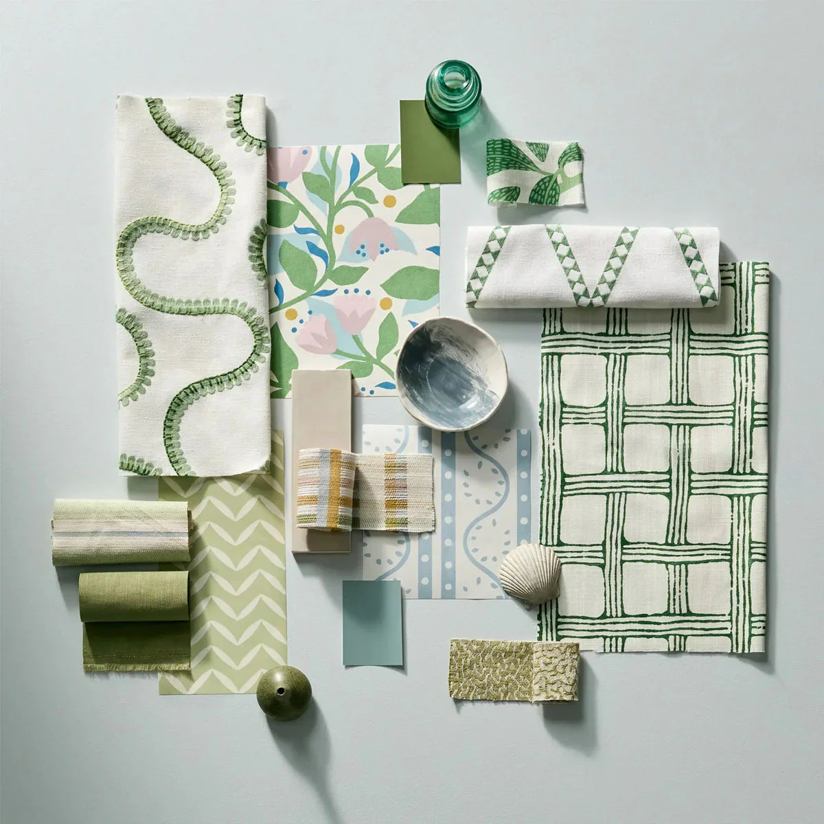 Fretwork Print Fabric - Scion