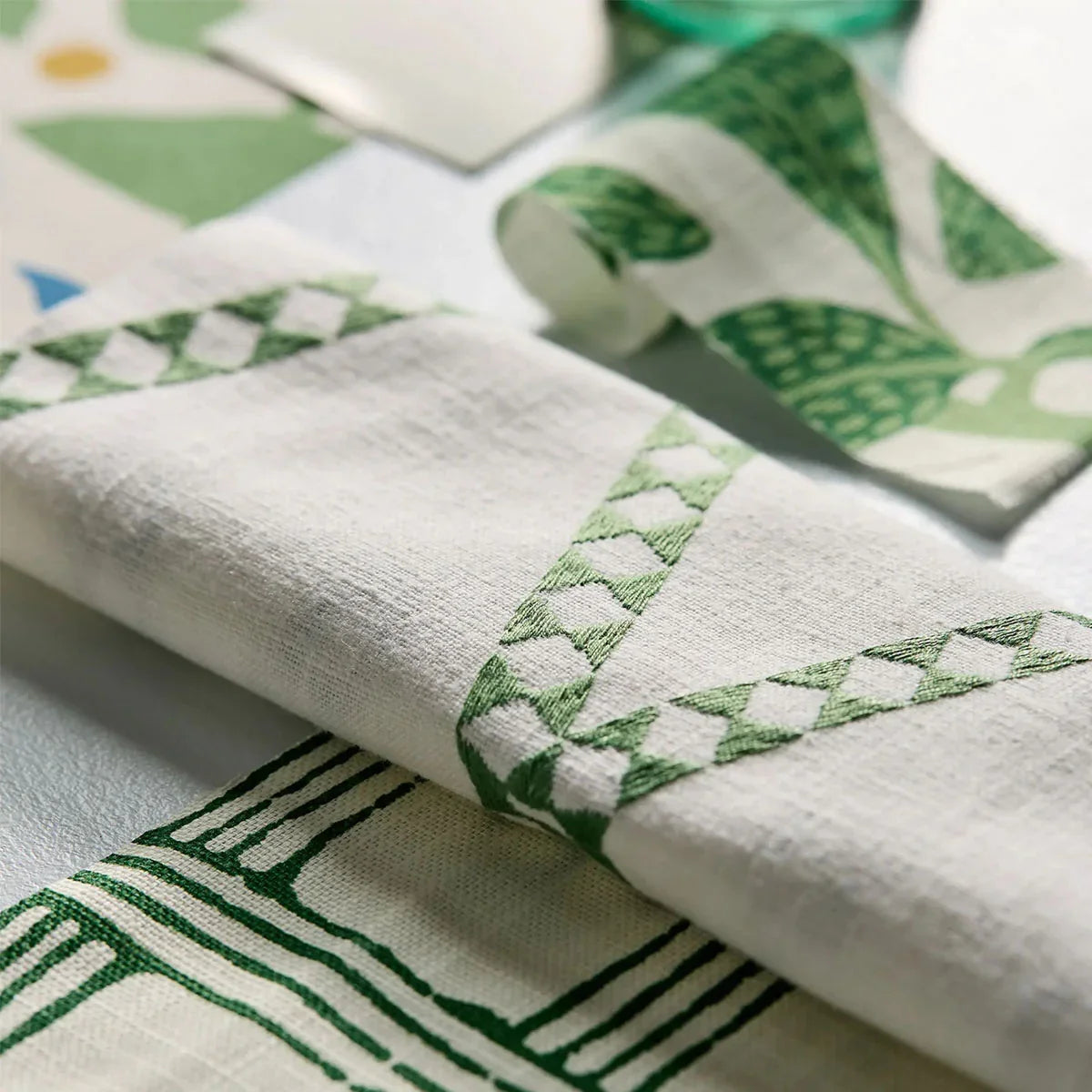 Fretwork Print Fabric - Scion