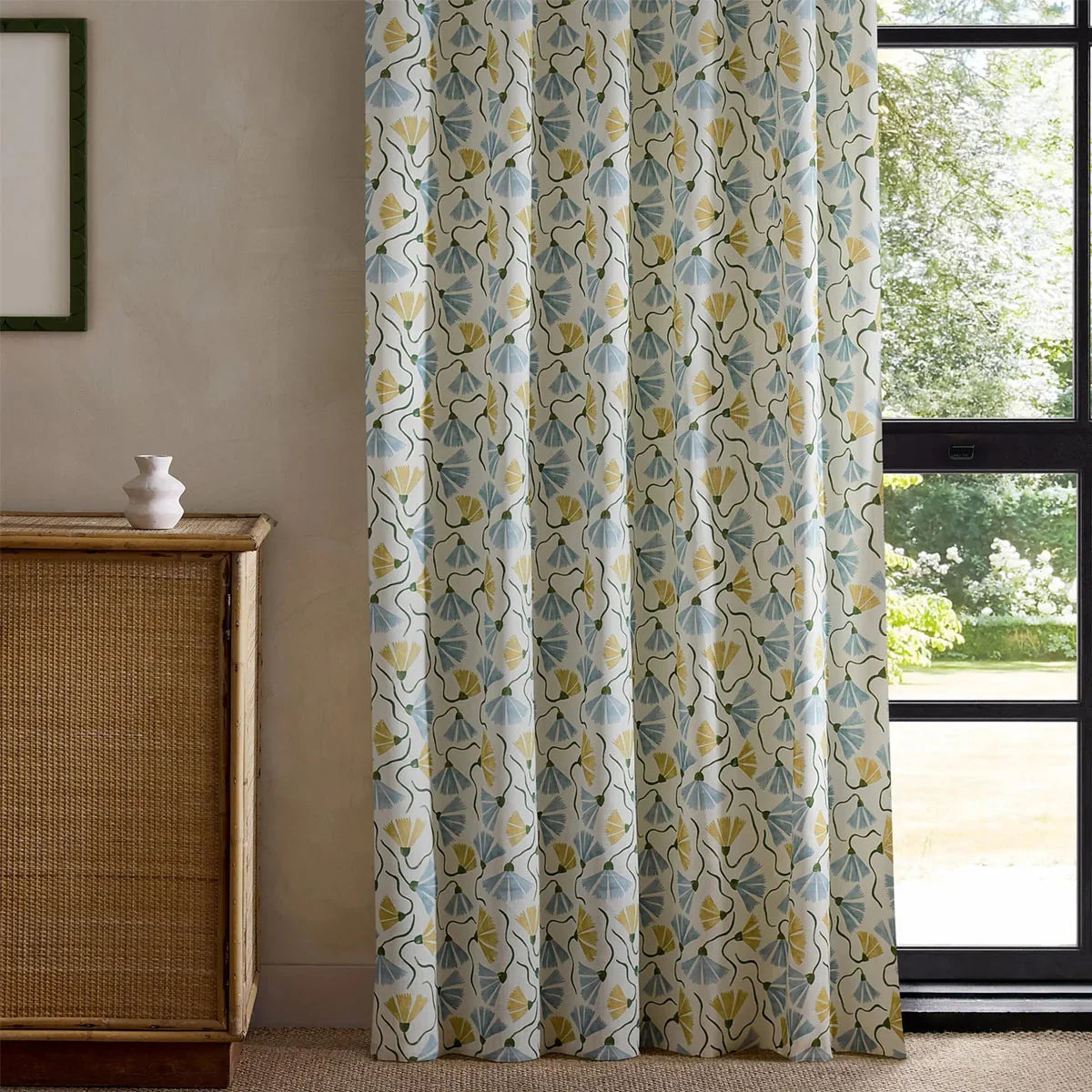 Fringed Poppy Print Fabric - Scion